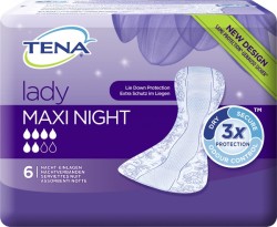 absorbent tena lady maxi night x6